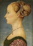 Pollaiuolo, Piero Portrat eines Madchens oil on canvas